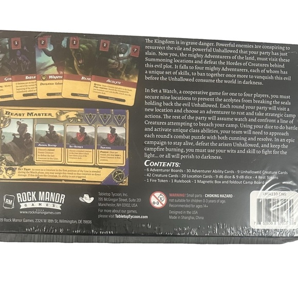 Set A Watch RPG Fantasy Adventure GameTodd Walsh. Rock Manor Factory Sealed 2019 - Picture 2 of 4